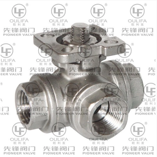 Robinet &agrave; tournant sph&eacute;rique filet&eacute; &agrave; 3 voies &agrave; plate-forme haute facile &agrave; utiliser